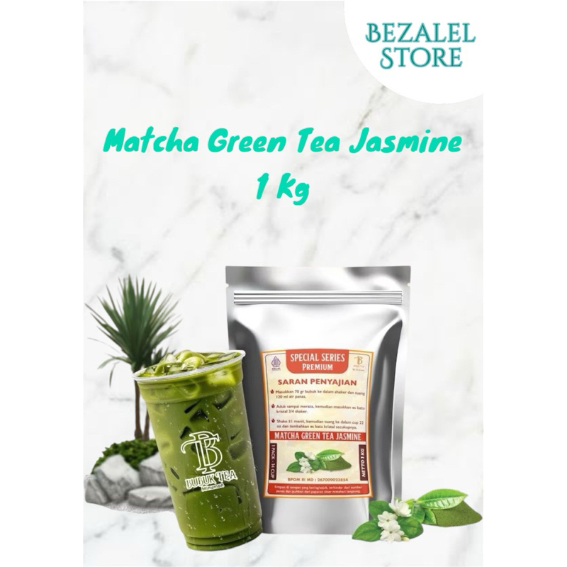 

[Bezalel Store] Matcha Green Tea Jasmine 1 Kg || Minuman Bubuk Matcha Jasmine || Minuman Powder Matcha Jasmine