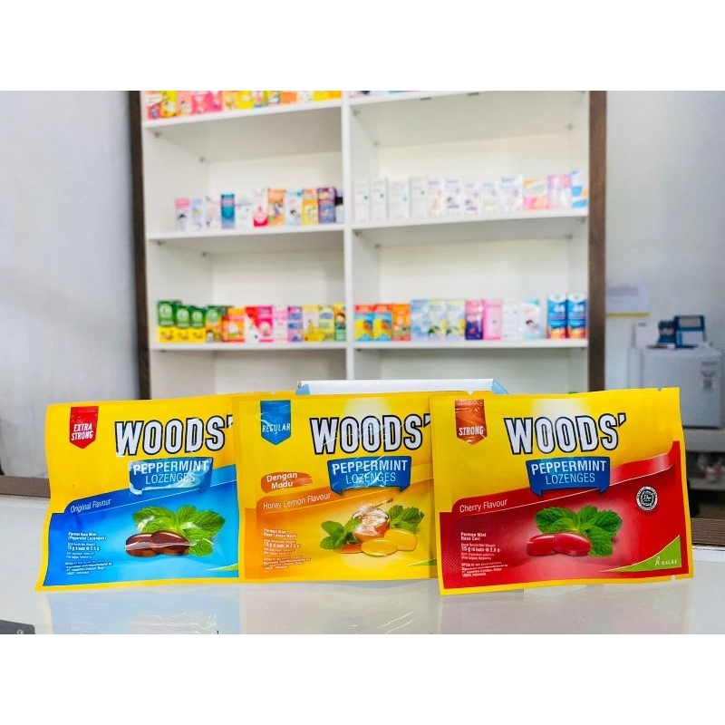 

Woods Peppermint Lozenges Isi 6 - Permen Pelega Tenggorokan