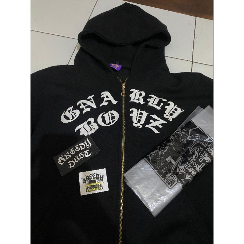 Hoodie Zipper Gnarly Club By Greedy Dust