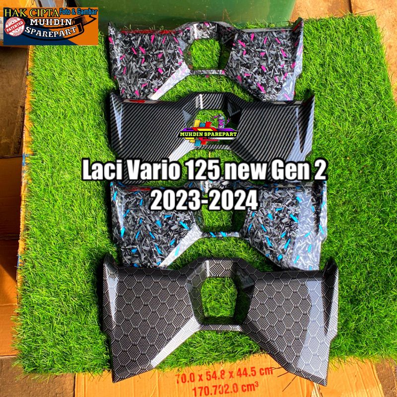 Cover Rack rak laci kantong dasbor vario 125 new gen 2 Carbon celup forged 2023-2024