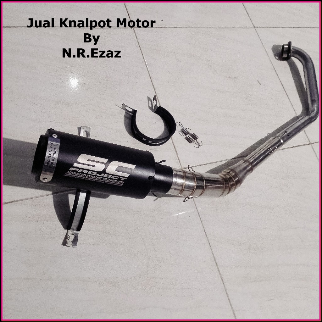 Knalpot Sc Project set Pipa Leher Motor Yamaha Jupiter Mx 135 Lc135 Exciter135 Sniper135