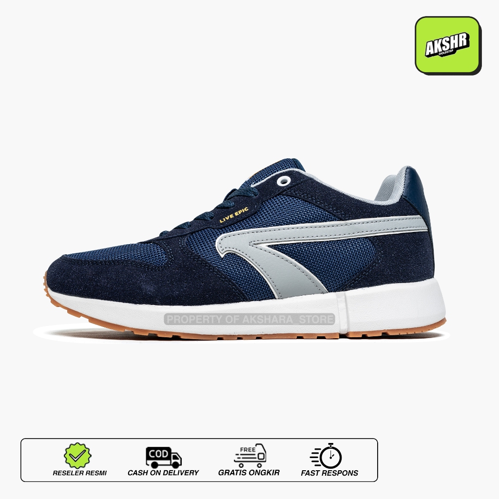 BRODO - Sepatu Sneakers BRODO CORSA CLASSIC GLACIER NAVY Unisex Pria Wanita
