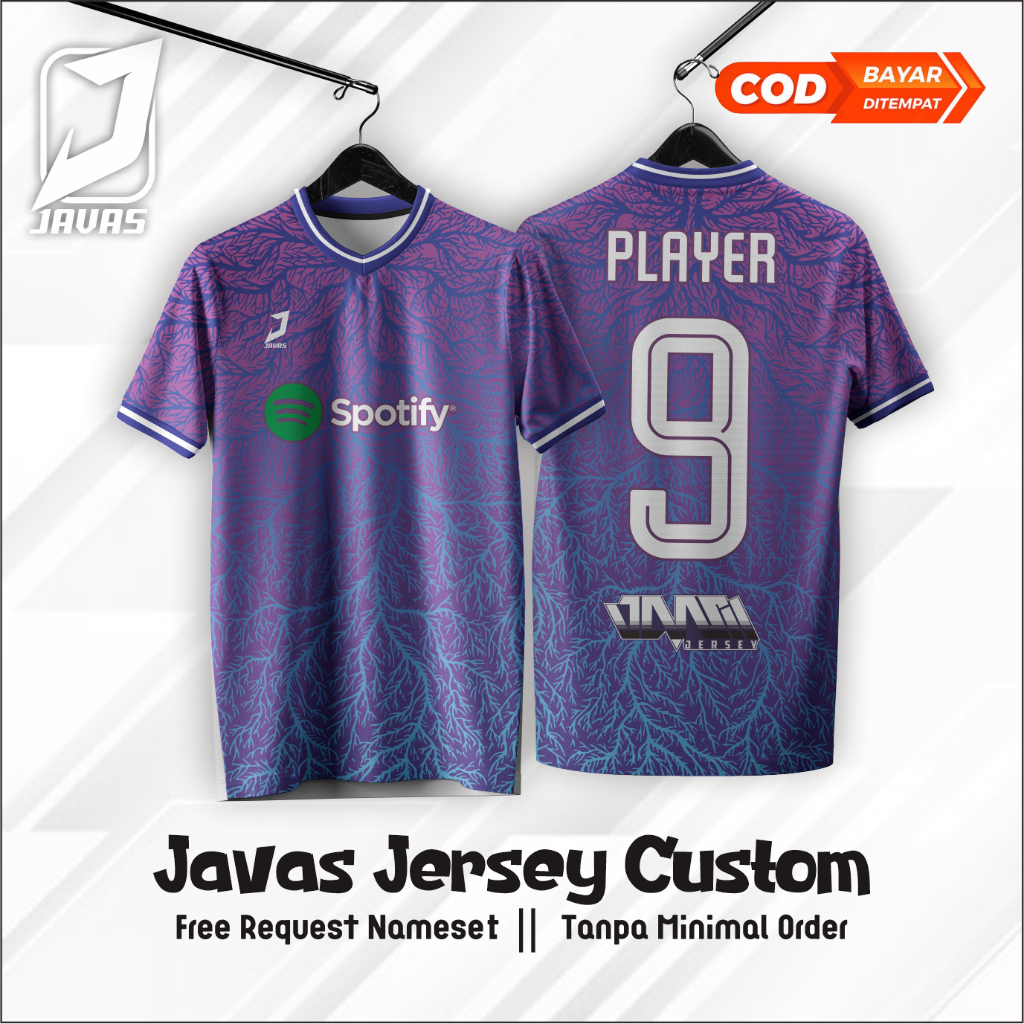 Javas Jersey futsal Baju bola custom logo nomor dan nama printing