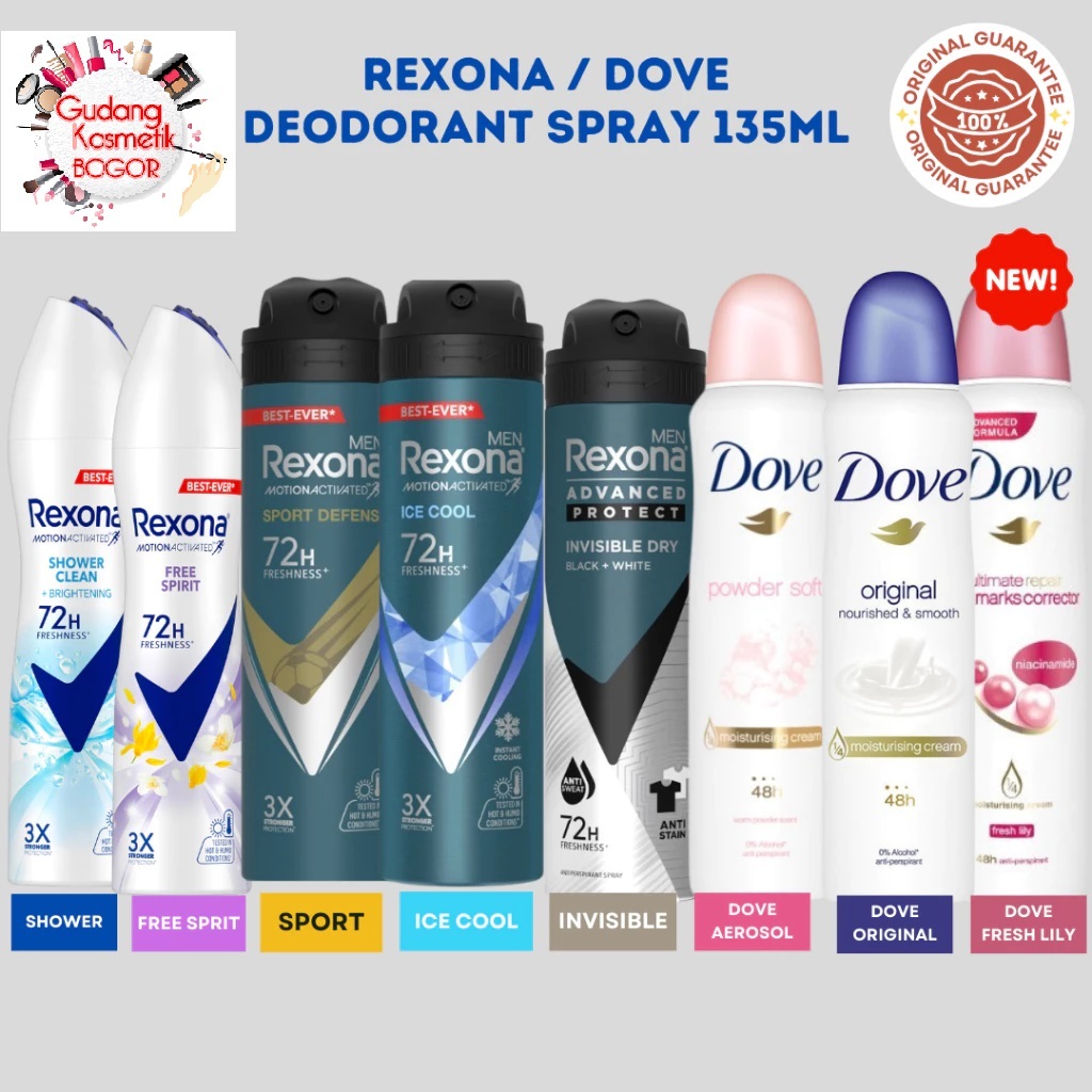 REXONA & DOVE Women / Rexona Men Deodorant Spray 135ML | REXONA MEN SPRAY ICE COOL 135ML