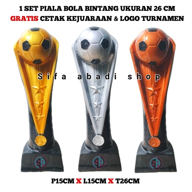 Piala Bola / Piala Sepak Bola / Piala Futsal 1 Set Tinggi 26 Cm