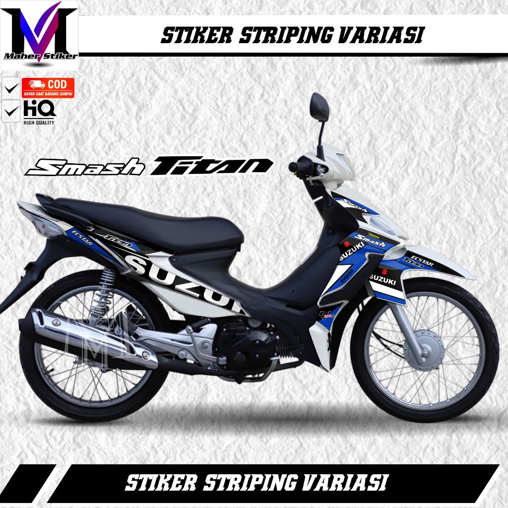 Stiker Striping Smash Titan Variasi Racing ecstar