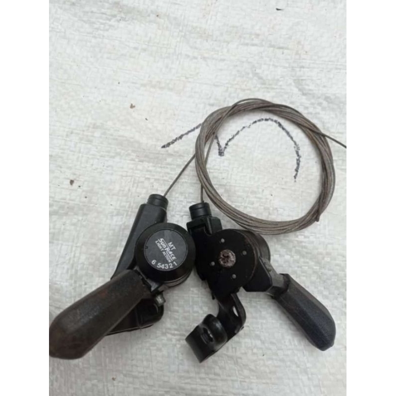 shifter sepedah mtb jadul merek sunrace model index 6 speed