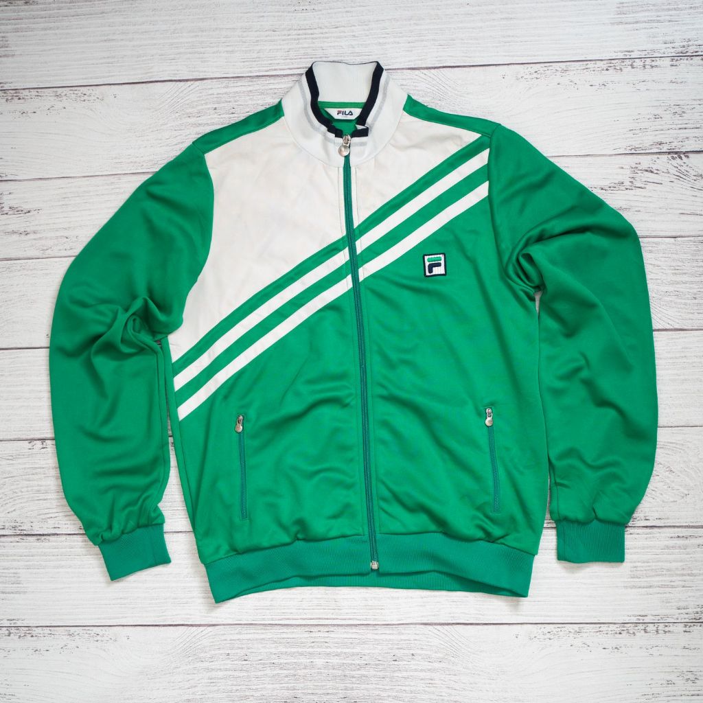 JAKET FILA bomber boxy Green White