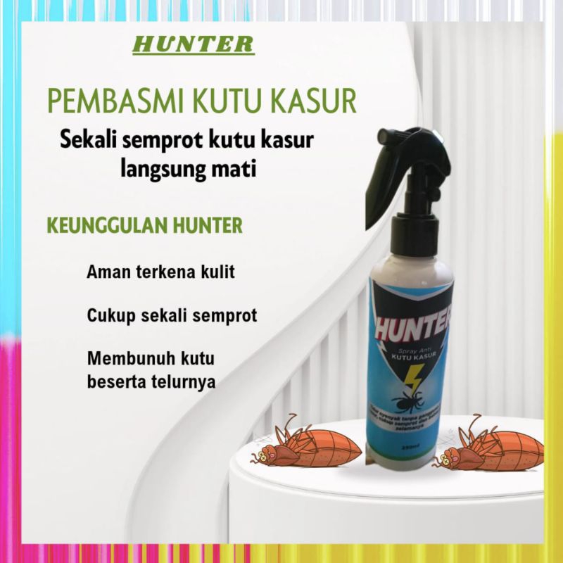HUNTER RACUN SEMPROT PEMBUNUH PEMBASMI HAMA KUTU KASUR PEMPIJIT RACUN KUTU KASUR AMPUH RACUN TUNGAU 