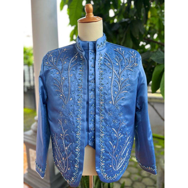 beskap solo / baju pengantin jawa ( denim)