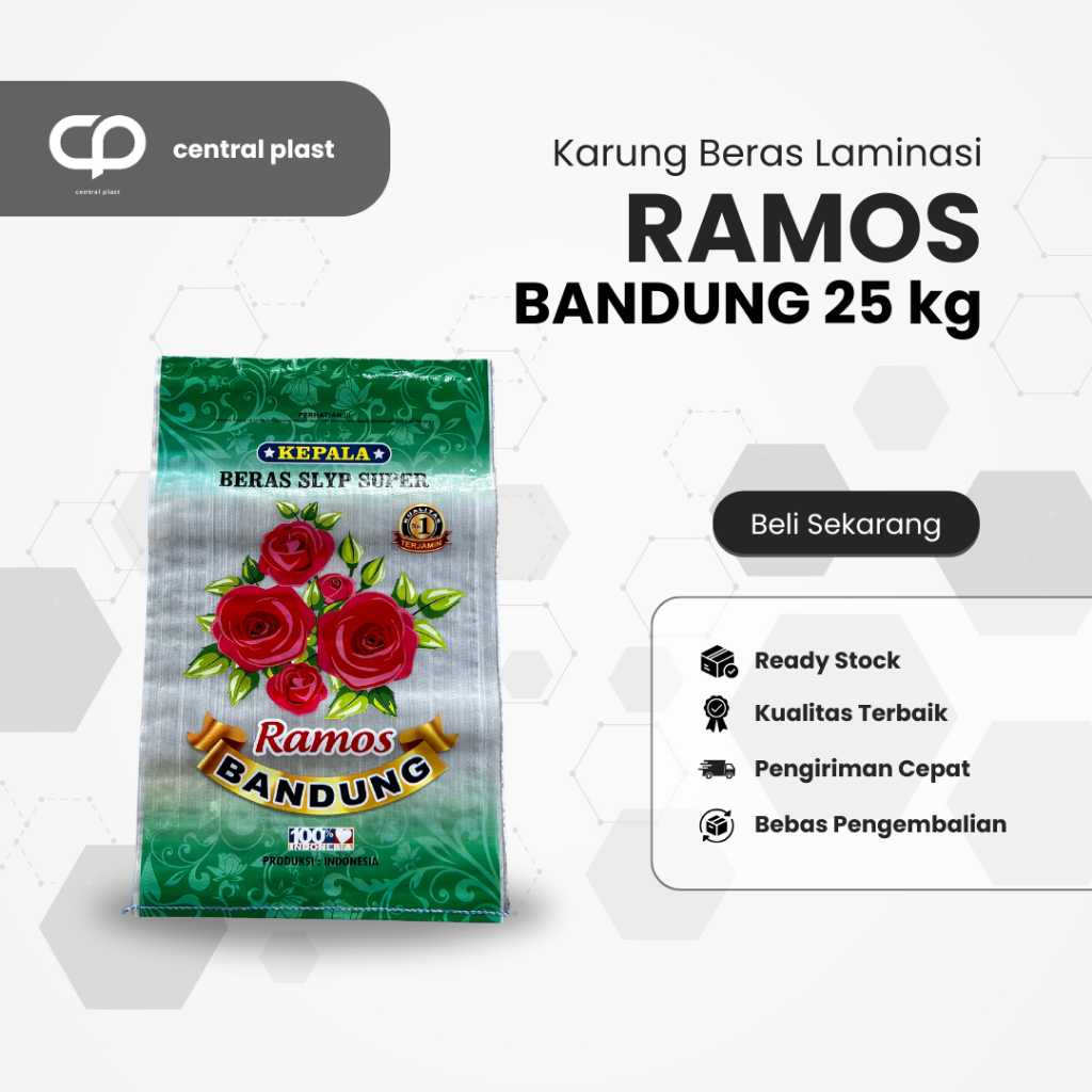 Karung Beras Laminasi 25 kg Cap Ramos Bandung