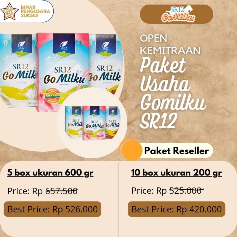 

paket reseller susu etawa gomilkku sr12 paket 2