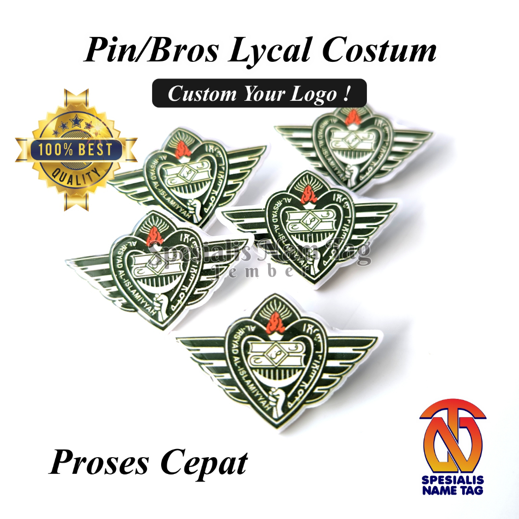 Pin Costum resin ( MAGNET DAN PENITI ) Pin Bros Resin Gambar Logo Bross Logo Bros Gambar Pin/Bros/Pi