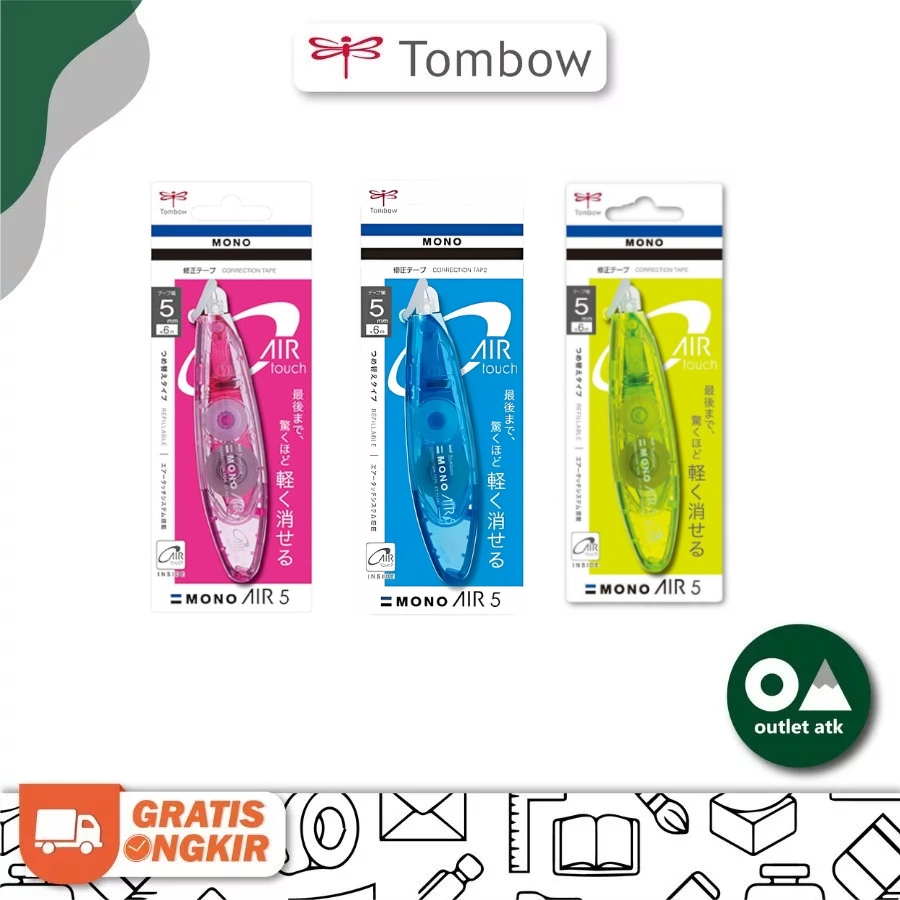 

Tombow Correction Tape Mono Air 5 5mm x 6m - Tipex Pita Kertas
