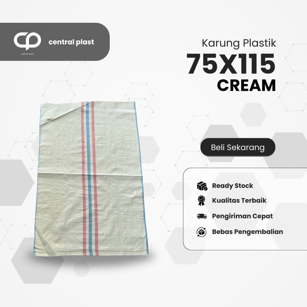 Karung Plastik 75x115 Cream