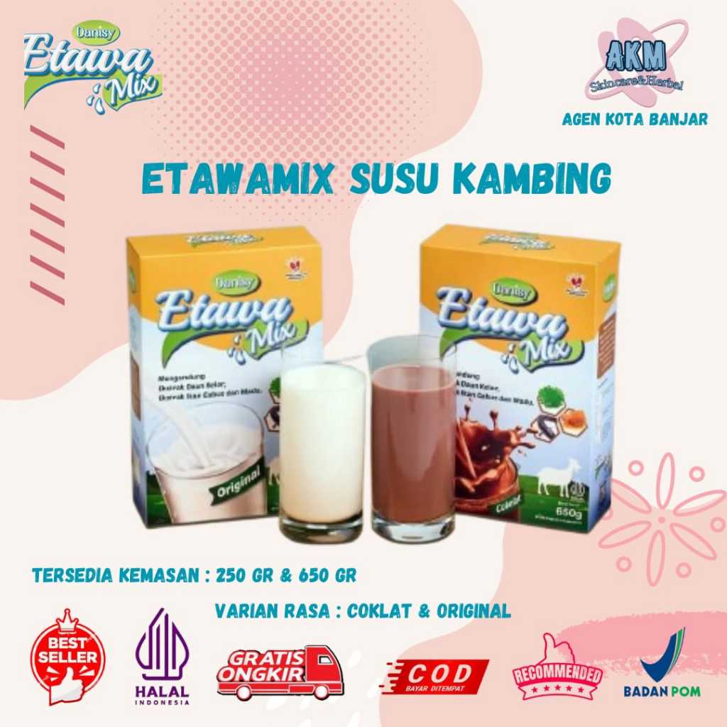 

BEST SELLER!! SUSU KAMBING BUBUK ETAWAMIX ATASI ASAM URAT-DIABETES-JANTUNG-KOLESTROL-PERSENDIAN