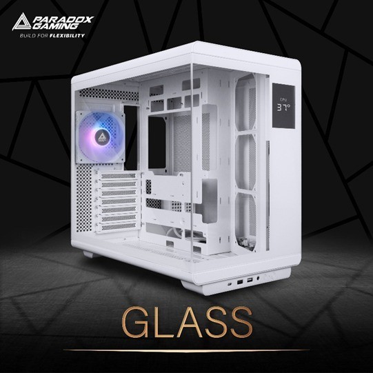 CASING PC PARADOX GAMING GLASS WHITE ATX