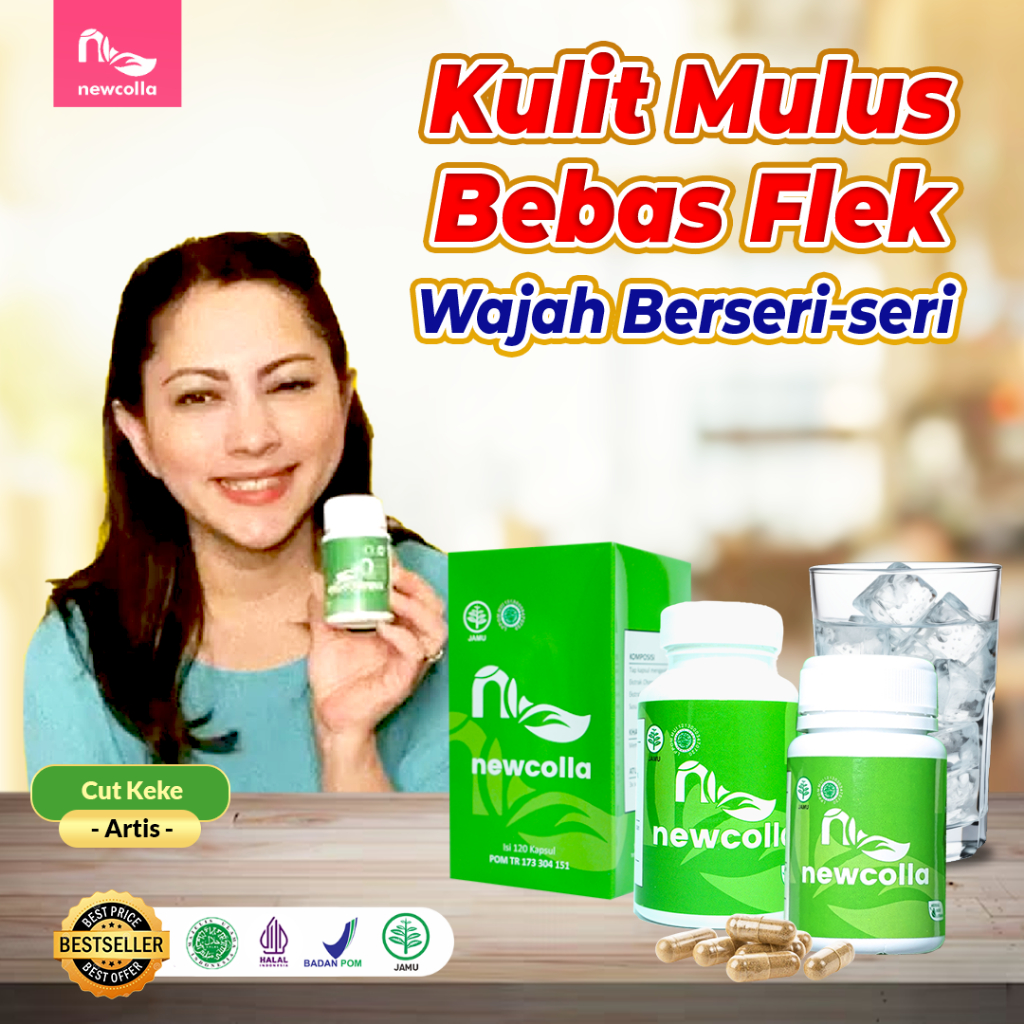 Newcolla collagen original penghilang flek pencerah wajah kusam wanita glowing bpom