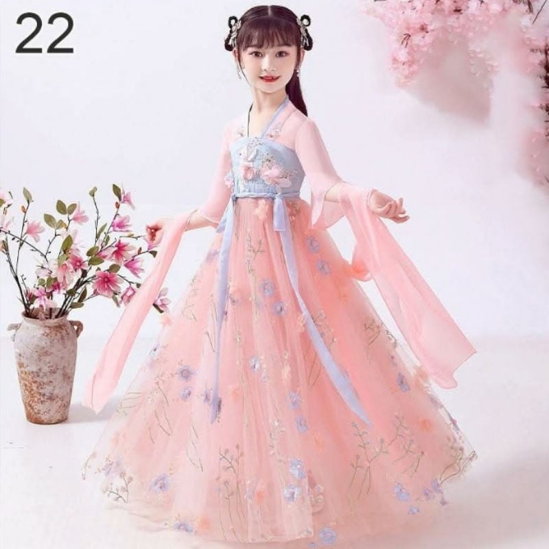 Dress Hanfu Pink Meimei LKBKP15-21158 / Dress Imlek Anak Perempuan / Baju Imlek Anak Perempuan / Baj