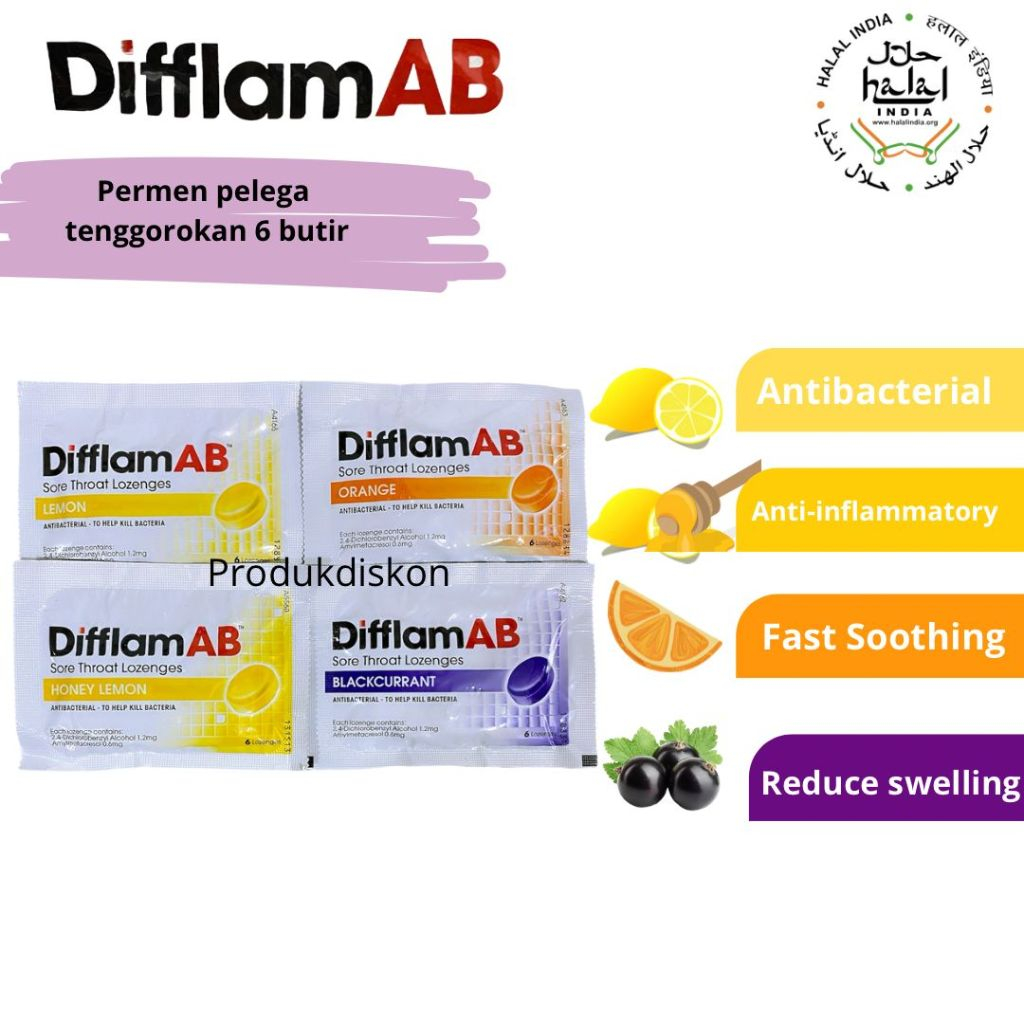 

Permen Pelega Tenggorokan Sore Throat Lozenges isi 6 Butir