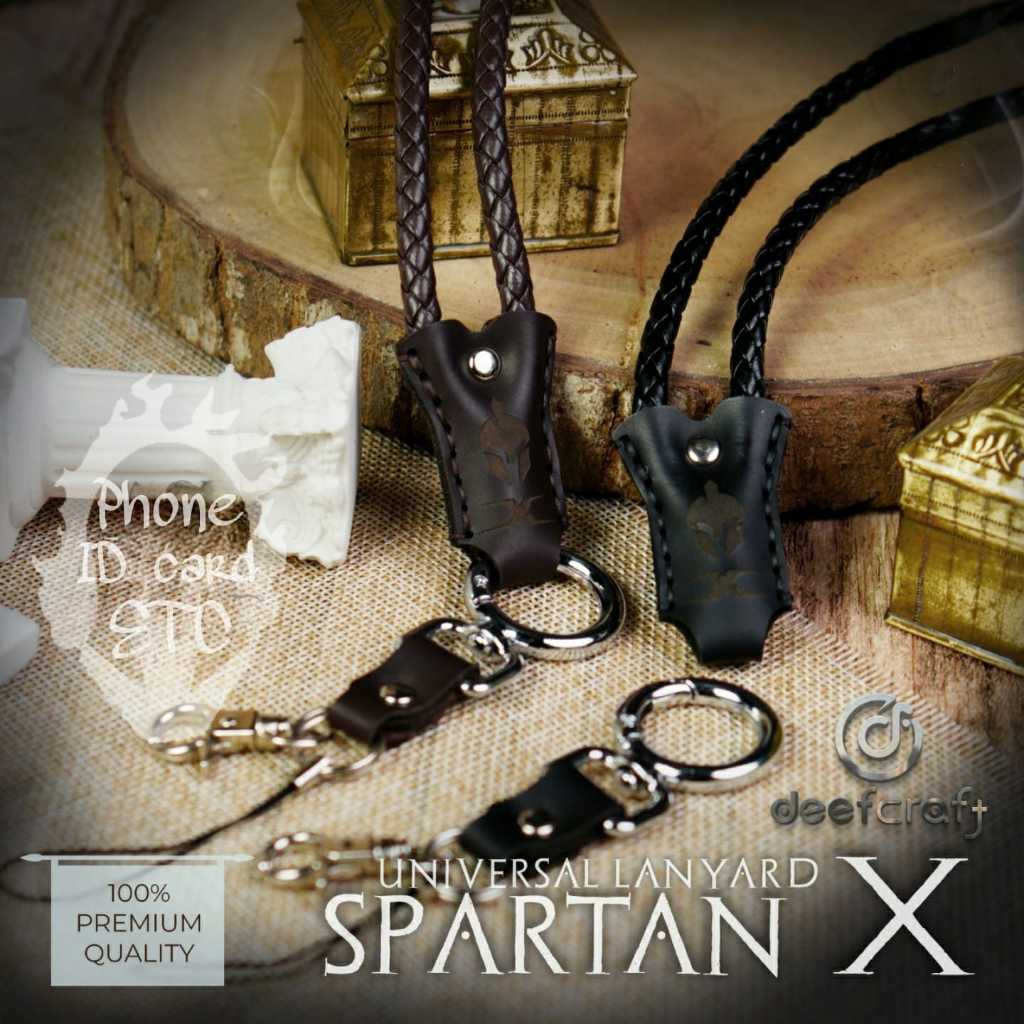 

Lanyard Vintage Braided Spartan X - free 3 karet O-ring / lanyard kepang universal / tali gantungan id card / name tag....dll