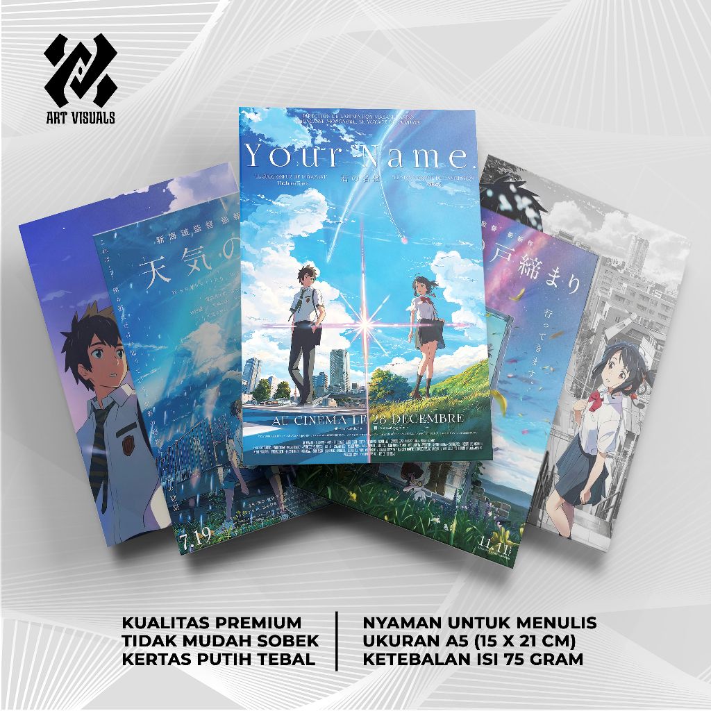 

Buku Tulis Custom Tema Anime Your Name Terlengkap Termurah Model Bebas Pilih Foto / Buku Tulis Sekolah / Buku Catatan