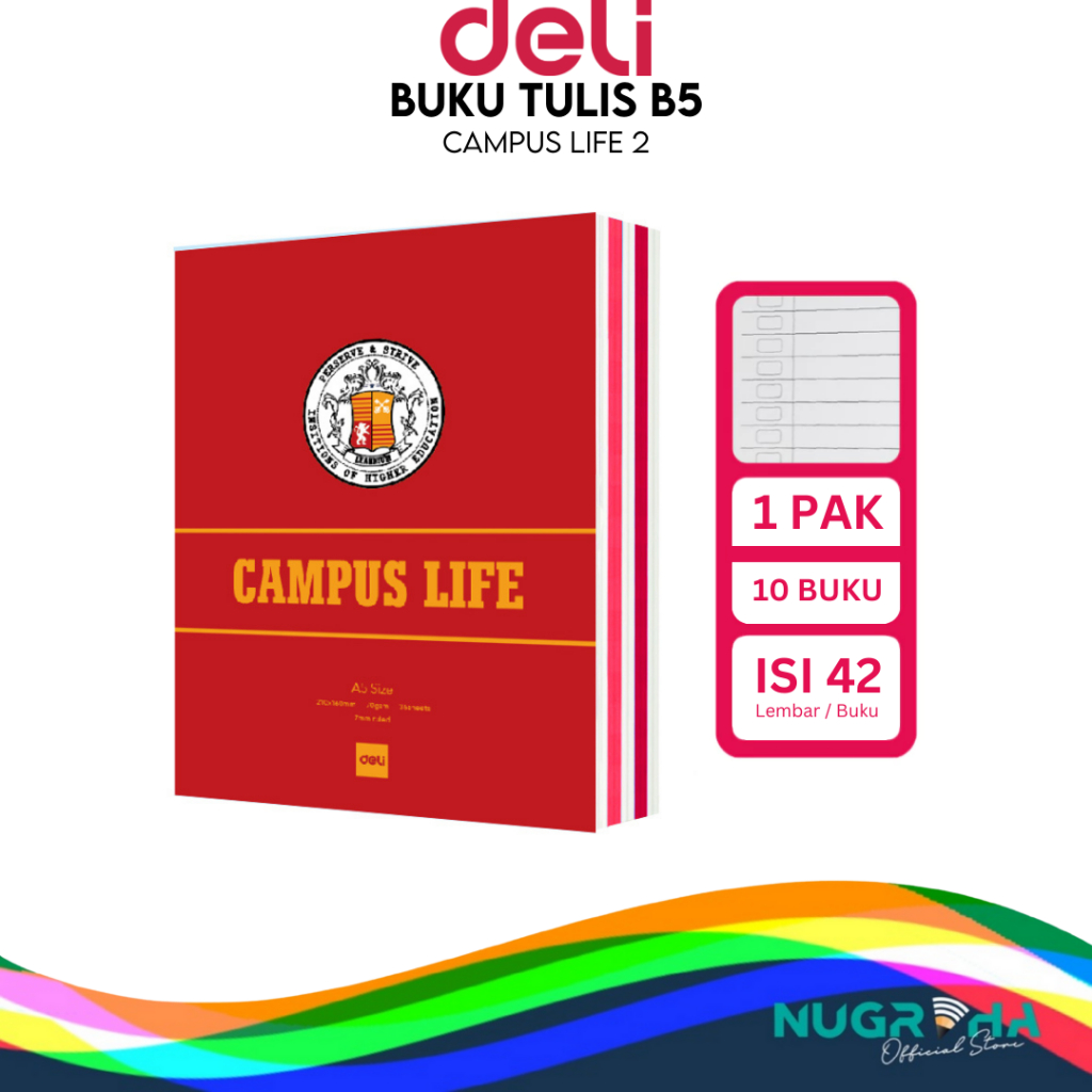 

2025 Buku Tulis Sekolah DELI 42 Lembar – Campus Life 2