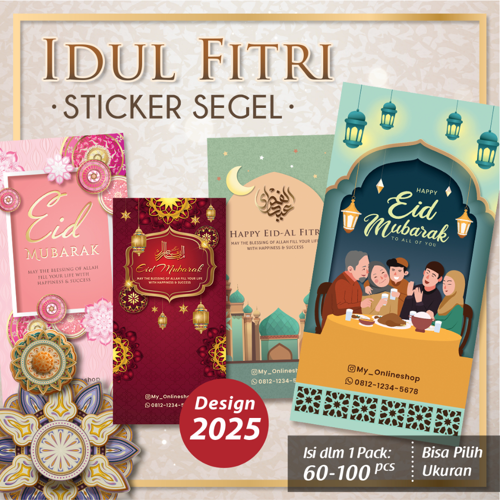 

[Isi60-100] Sticker Segel Idul Fitri/ Sticker Lebaran/ Sticker Toples