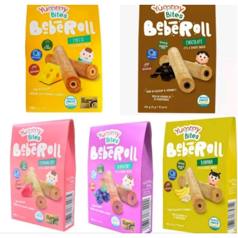 YUMMY BITES BEBEROLL 40 G - Cemilan Mpsi bayi - Kids Snack Mpasi 8 bulan