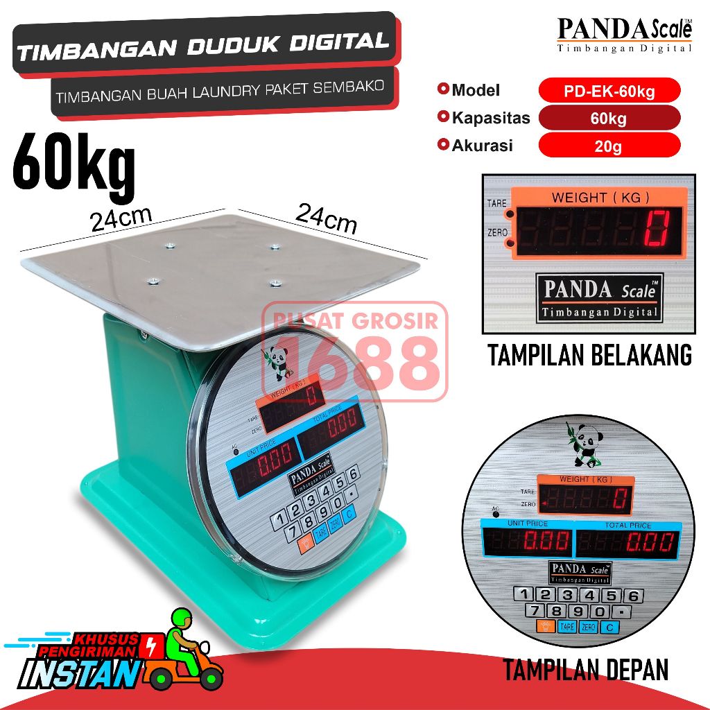 Timbangan Duduk Digital 60kg PANDA SCALE KHUSUS KIRIM INSTAN