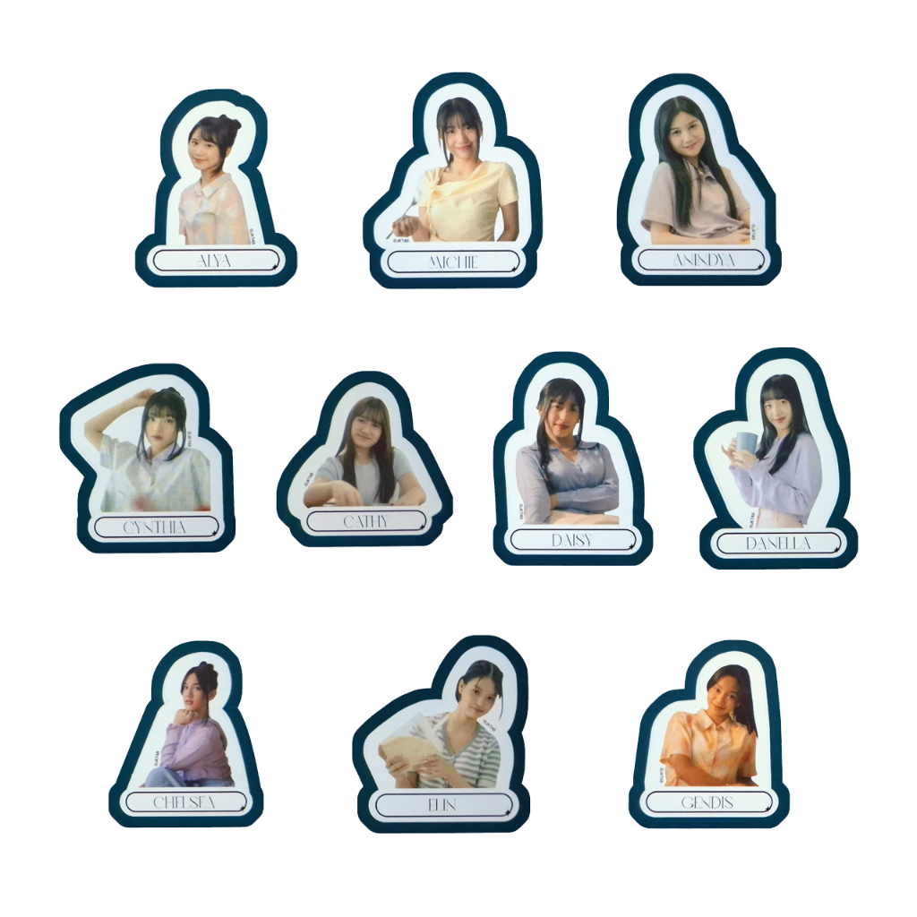 Sticker JKT48 Gen 11 Kalender 2025 A Gaze Of Dream | Gracie Greesel Michie Alya Anindya Cathy Chelse