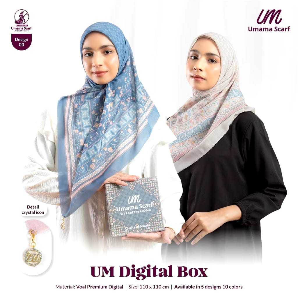 Umama Scarf Box - Kerudung Motif Jilbab Segiempat Premium We Lead The Fashion