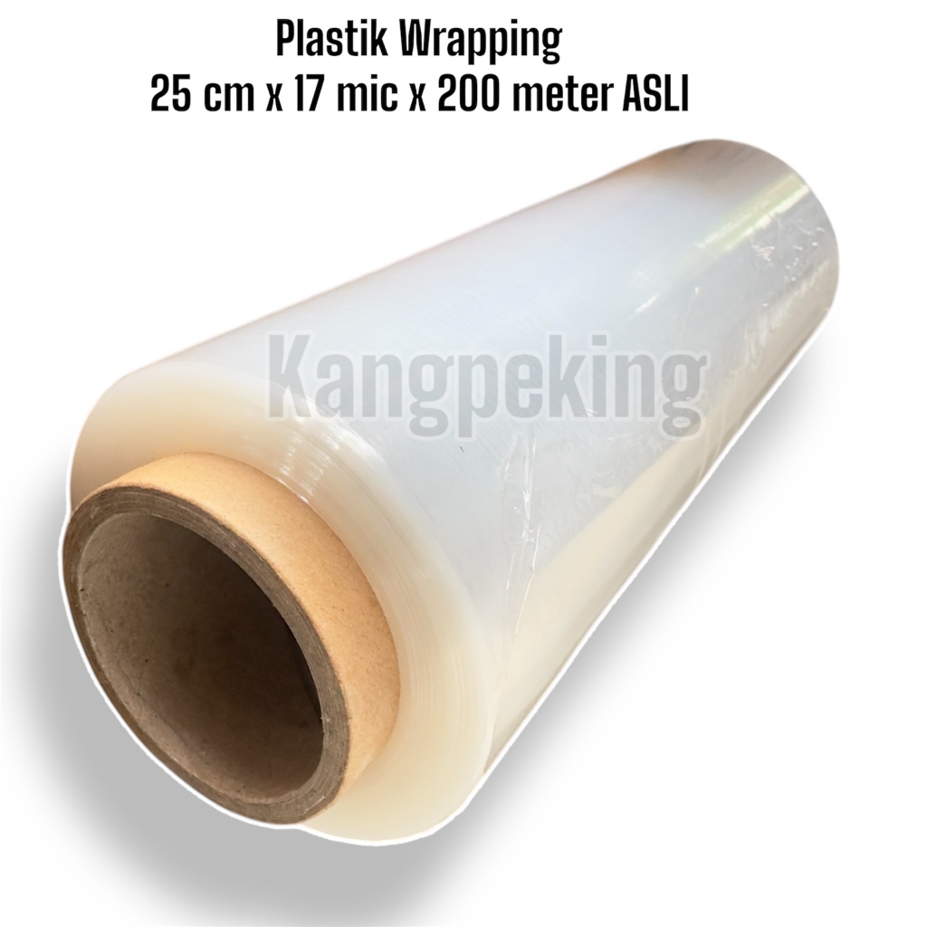 

RB Plastik Wrapping 25 cm x 17 Micron x 200 meter / Stretch Film Tebal transparan plastik wrap
