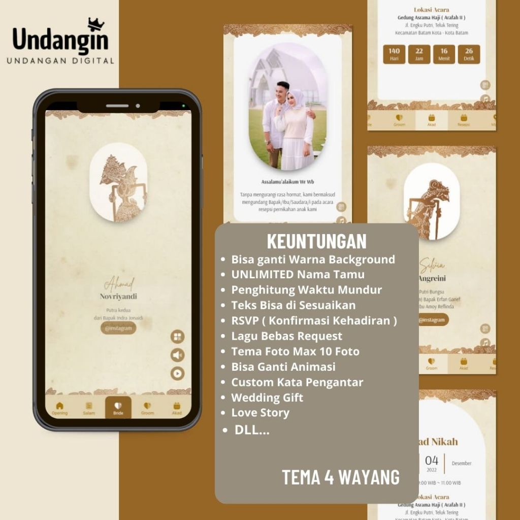 UNDANGAN DIGITAL PERNIKAHAN KHITAN TASYAKURAN DLL TEMA EXCLUSIVE//Undangan Digital Website tema Waya