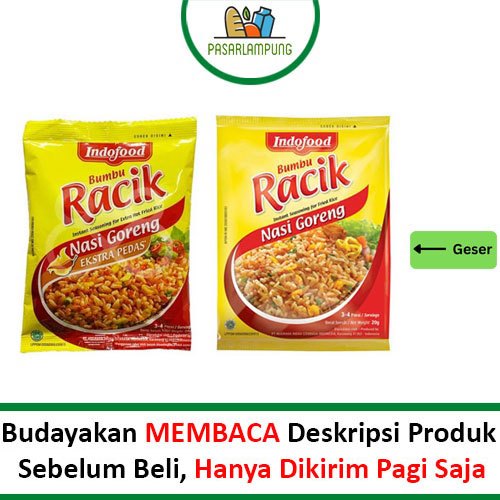 

Bumbu Racik Nasi Goreng Perbungkus Pasar Lampung