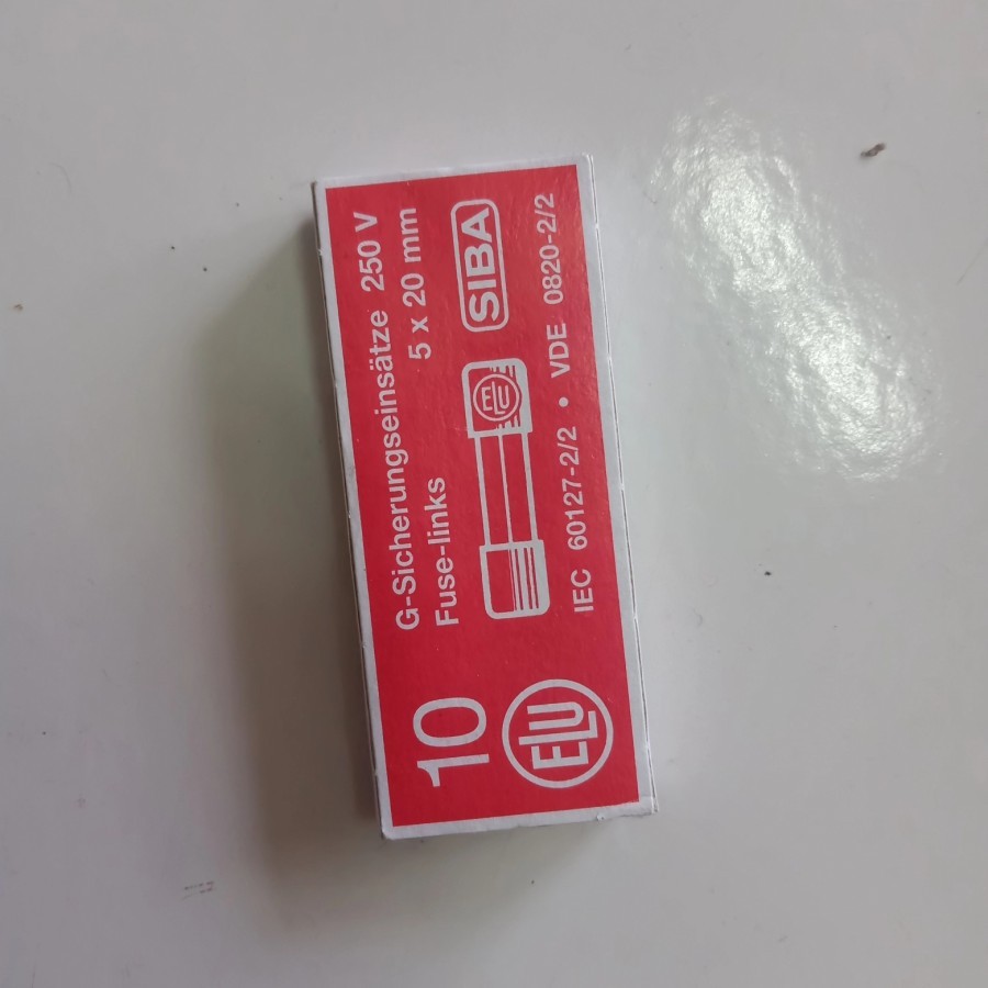 Fuse kaca 5x20 500mA 0,5A 250V F500MAL250V Fast acting Siba 7000134