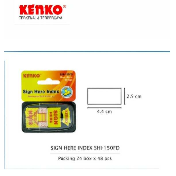 

KENKO SIGN HERE INDEX SHI-150FD 25MM X 44MM - 1 PCS