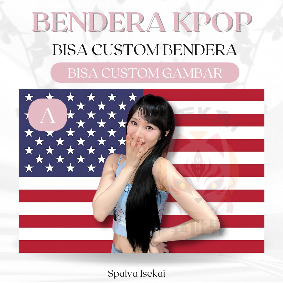 Bendera KPOP MIA EVERGLOW / KPOP Flag / BENDERA AMERIKA KPOP / KPOP Tapestry / Tapestri Kpop