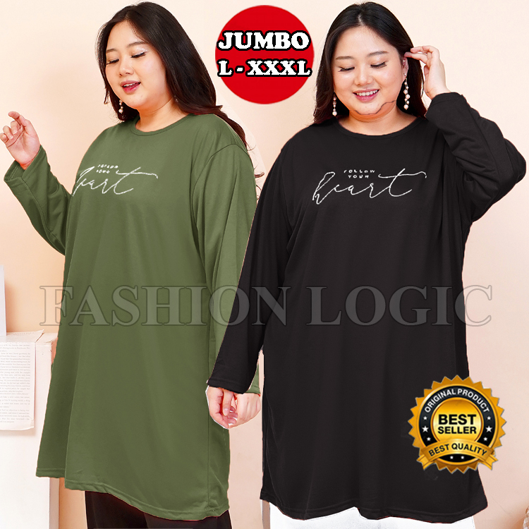 Premium Fl Tunik Jumbo Wanita Ld 120 - Ld 130 - Ld 140 Tunik Kaos Big Size Xxl -Xxxl