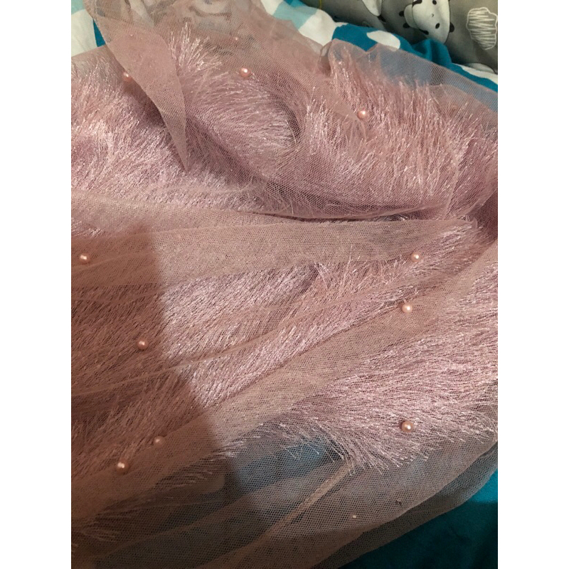 rok pesta warna pink muda