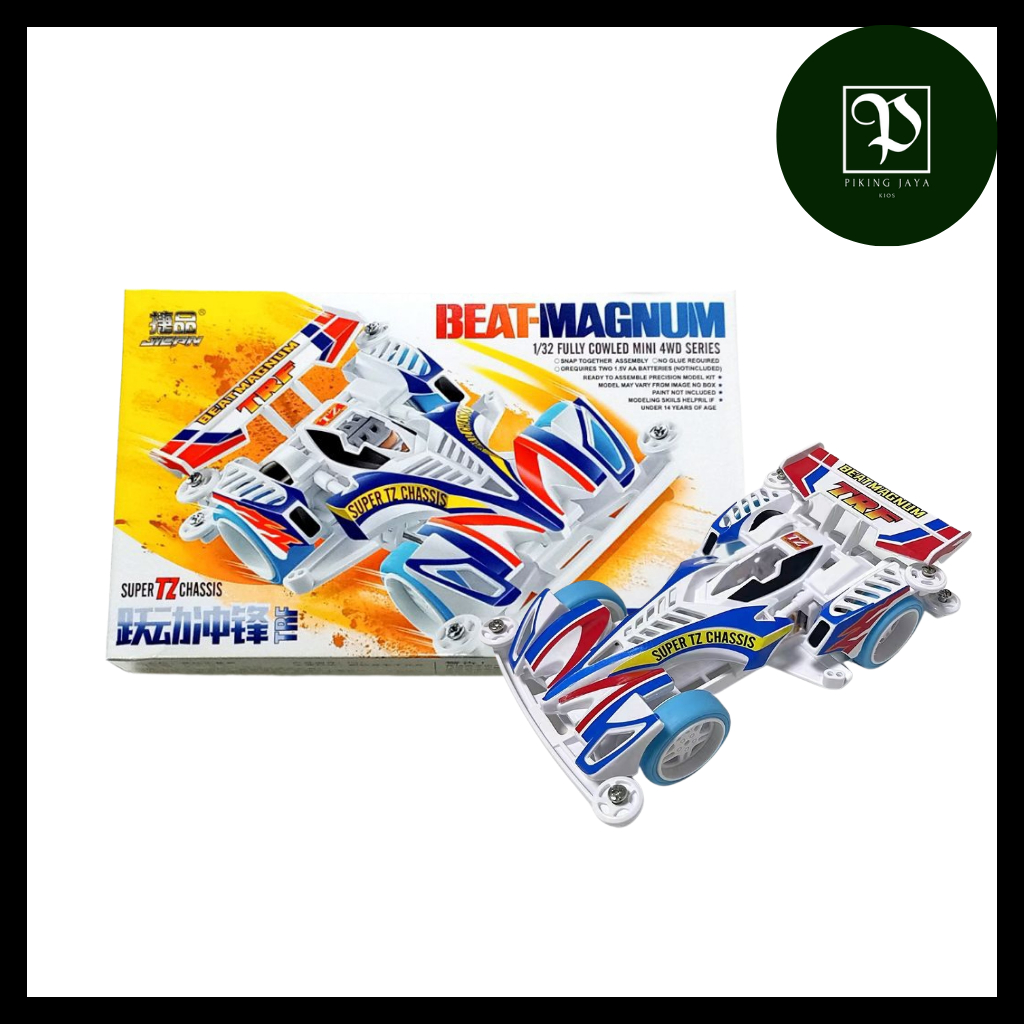 Tamiya Mini 4WD Jiepin Beat Magnum TRF Super TZX Chassis - Rep. Tamiya Merk Jiepin