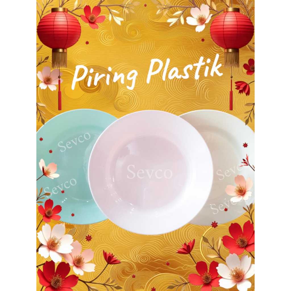 Piring Makan Plastik / Piring Makan Kilat Cantik Della 1090
