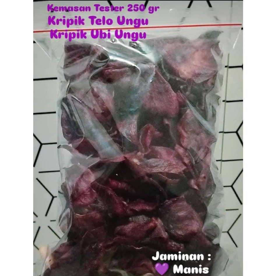 

KRIPIK TELO UNGU UBI UNGU KEMASAN 250GR