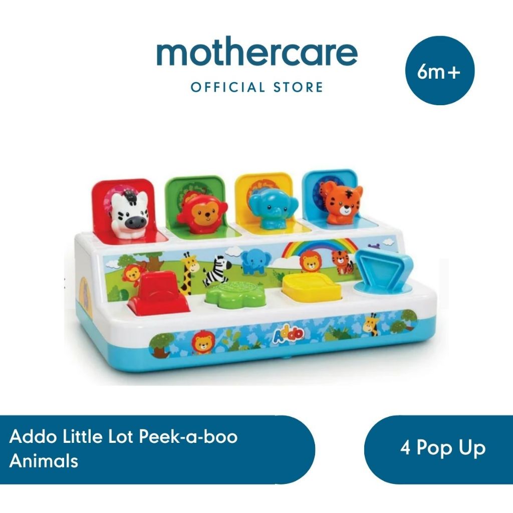 Addo Little Lot Peek-a-Boo Animals Toys - Mainan Edukasi Motorik Pop Up Bayi 1 Tahun