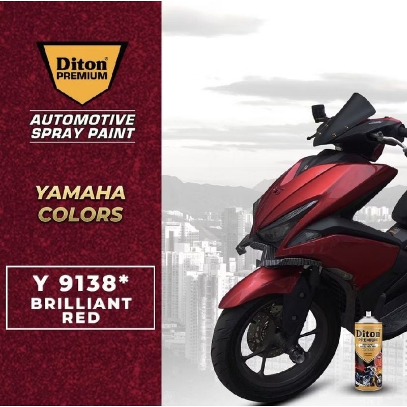 Cat Pilok Diton Premium 9138 Brilliant Red 400ml Brilian Berlian Merah Maron Maroon Tua Gelap Met ya