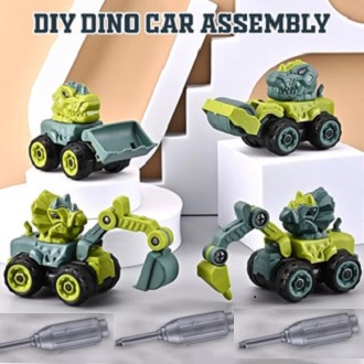 Mainan Edukasi Anak Truck Diy Dinosaurus Truk Dino Set Dinosaurus Truck Biongkar Pasang Toys Dino