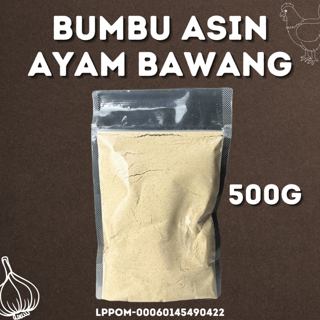 

Bumbu Asin Ayam Bawang 500 GR Kualitas Premium Rasa Asin Gurih