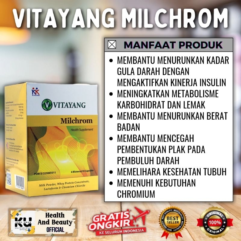 Solusi Atasi Diabetes Minum "Vitayang Milchrom" (Isi 60 Kapsul)