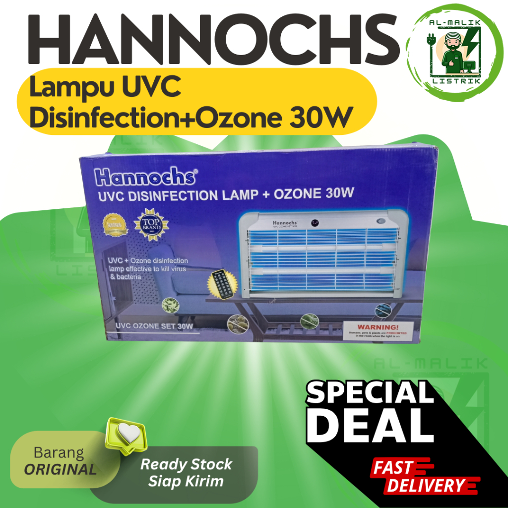 Lampu UVC Disinfection+Ozone 30W HANNOCH (2)