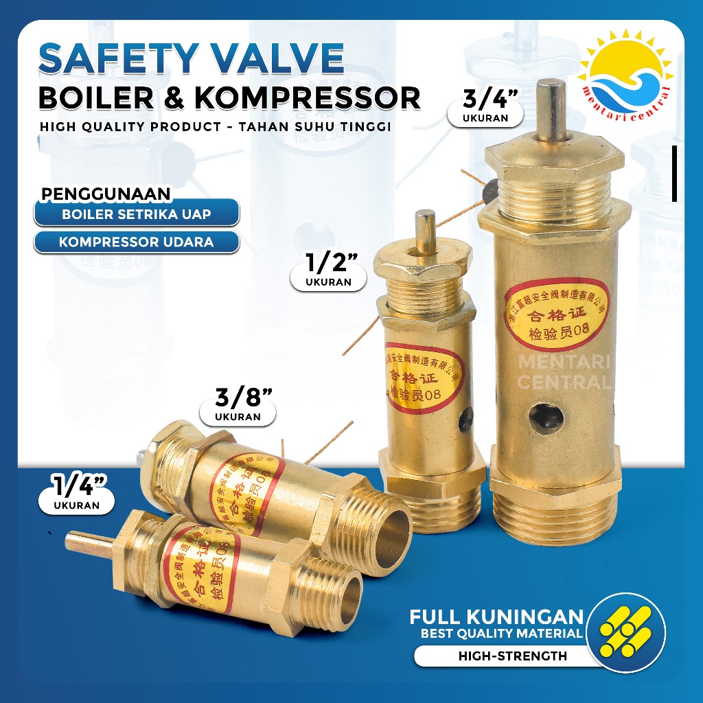 Kran Otomatis Setrika Uap Boiler SAFETY VALVE BOILER SAFETY VALVE SETRIKA UAP